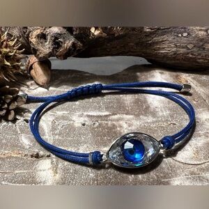 Authentic Signed Swarovski Evil Eye Bracelet
